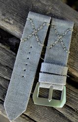 ready strap canvas double rolled light grey