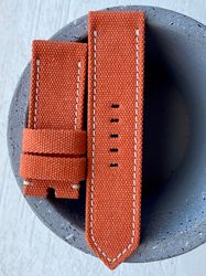 ready strap canvas double rolled orange