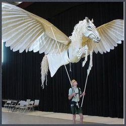 props for show - theatrical figure - horse puppet - made to order - larp - pro props - cosplay40000 - movie props - ques