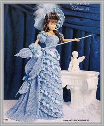 digital - vintage barbie crochet pattern - chic dress crochet patterns for dolls 11-1/2" - pdf