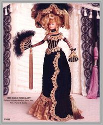 digital - vintage barbie crochet pattern - chic dress crochet patterns for dolls 11-1/2" - pdf