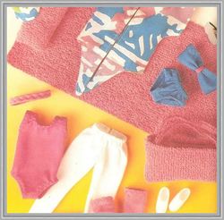 digital - vintage barbie sewing pattern - wardrobe clothes for dolls 11-1/2" - vintage 1980s - pdf