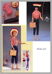 digital - vintage barbie sewing pattern - wardrobe clothes for dolls 11-1/2" - vintage 1980s - pdf