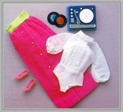 digital - vintage barbie sewing pattern - wardrobe clothes for dolls 11-1/2" - vintage 1980s - pdf