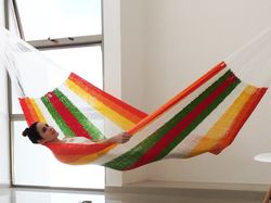 habanero hammock made with thick nylon thread - traditional mayan hammocks