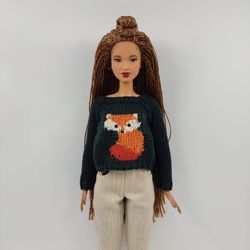 barbie doll clothes fox sweater