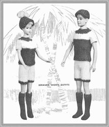 digital - vintage barbie knitting pattern -  knitting patterns for dolls 11-1/2" - pdf