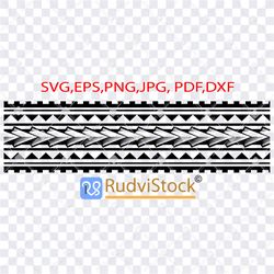 polynesian tattoo sketch template. tribal svg. polynesian tribal band tattoo, samoan pattern border