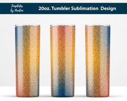 orange navy blue glitter tumbler wrap