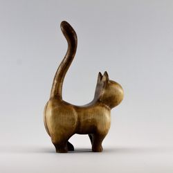 siamese maple cat. wooden sculpture. decor and gift ideas