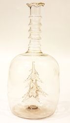 vintage decanter bottle with clear glass tree inside 1970s