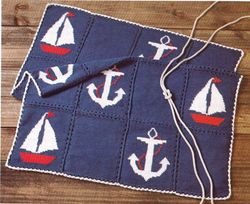 nautical afghan vintage crochet pattern 89