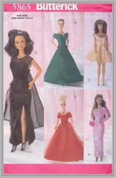 digital - vintage barbie sewing pattern - wardrobe clothes for dolls 11-1/2" - vintage 1980s - pdf"