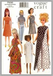 digital - vintage barbie sewing pattern - wardrobe clothes for dolls 11-1/2" - vintage 1980s - pdf"