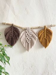 macrame feather pdf pattern, diy macrame leaf macrame, tutorial for beginners, macrame pattern wall hanging