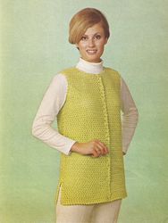 vintage crochet pattern 49 tunic top women