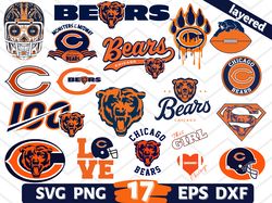 digital download, chicago bears svg, chicago bears logo, chicago bears cricut, chicago bears clipart, chicago bears png