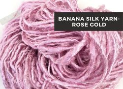 recycled banana yarn - rose gold - banana fiber yarn - recycled yarn - recycled viscose yarn - vegan yarn