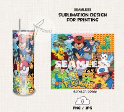 pokemon tumbler png sublimate designs straight 20 oz - 31_2