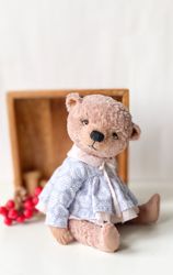 teddy bear girl, dressed teddy bear