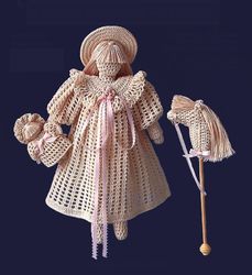 victorian school girl vintage crochet pattern pdf 58 dolls crochet