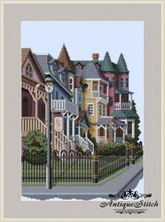 144 cape may street victorian house vintage cross stitch pattern pdf victorians across america compatible pattern keeper