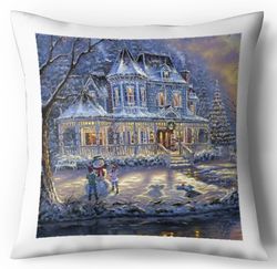 digital - cross stitch pattern pillow - christmas