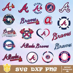 atlanta braves svg, mlb team svg, mlb svg, baseball team svg, clipart, cricut, silhouette, digital download