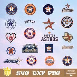 houston astros svg, mlb team svg, mlb svg, baseball team svg, clipart, cricut, silhouette, digital download