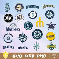 seattle mariners svg, mlb team svg, mlb svg, baseball team svg, clipart, cricut, silhouette, digital download