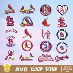 st. louis cardinals svg, mlb team svg, mlb svg, baseball team svg, clipart, cricut, silhouette, digital download