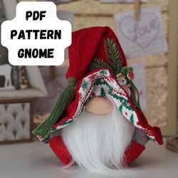 gnome. digital sewing pattern.  nisse . tomte.  diy