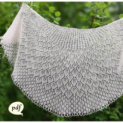 bustan shawl knitting pattern simple design knit lace shawl