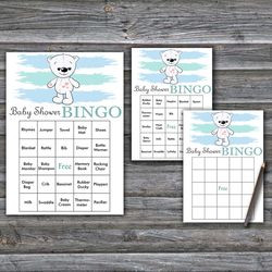 polar bear baby shower bingo cards,polar bear baby shower bingo games,printable baby shower bingo cards--312