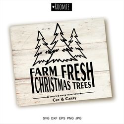 farm fresh christmas trees sign svg, new year svg, winter svg, shirt mug card print sublimation laser cutfile silhouette