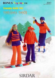 digital | vintage barbie knitting pattern | knitting patterns for dolls 11" | english pdf template