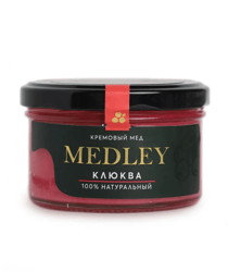 cream honey with cranberry, 200gr.