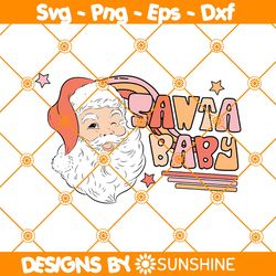 Retro Santa Baby Svg, Vintage Christmas Svg, Santa Christmas Svg, Santa Claus Svg, Merry Christmas Svg, File For Cricut