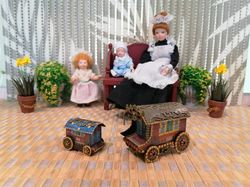 1:12 Scale. Gypsy Wagon. Toy For A Doll .