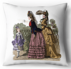 digital - cross stitch pattern pillow - victorian lady - victorian fashion - vintage
