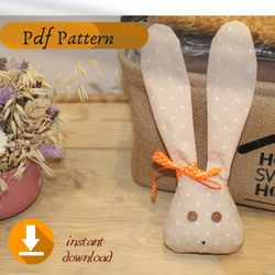 easter bunny pattern - sachets pattern - soft toy sewing pattern - christmas gift idea