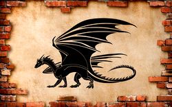 dragon sticker fairytale image car sticker wall sticker vinyl decal mural art decor