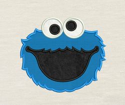 cookie monster embroidery design 3 sizes reading pillow-instant d0wnl0ad