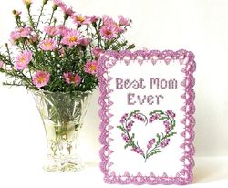 Mother Greeting Card Handmade, Best Mom Ever, Mum Birthday Card, Mother In Law Gift, Mom From Daughter, Step Mom Gift