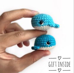 anxiety pet whale | miniature whale | crochet whale | whale plush | squishy whale | whale keychain | worry pet