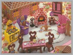 digital - vintage plastic canvas pattern gingerbread house - plastic canvas 7-mesh - pdf