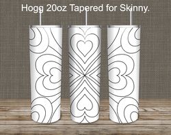 tumbler hearts tumbler burst template for 20oz hogg tapered svg 4