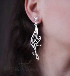 earrings tenderness | jewelry art | pearls | jewelry butterfly