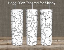 tumbler hearts burst tumbler template for 20oz hogg tapered - 12