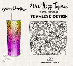 tumbler roses seamless tumbler template tangram tumbler svg for 20oz hogg tapered - 101